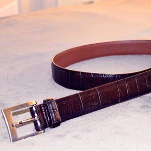 Mens Brighton Chocolate Brown leather belt